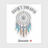 Blue and Brown Dreamcatcher | Sweet Dreams Aufkleber (Blatt)