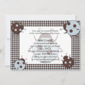 Blue and Brown Ladybug Baby Ankündigung (Vorderseite)