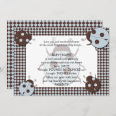 Blue and Brown Ladybug Baby Ankündigung (Vorne/Hinten)