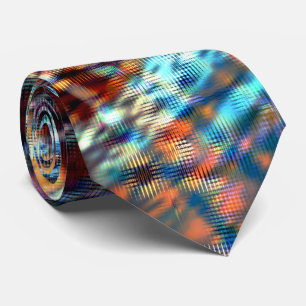 Blue and brown strokes rustically crossed in silky krawatte