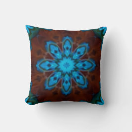 Blue and Brown Throw Pillow Kissen