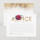 Blue and Burgundy Baby Shower Advisor Cards Postkarte (Vorne/Hinten)