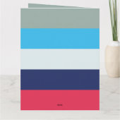Blue and Burgundy Happy Birthday Card Karte (Rückseite)