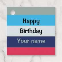 Blue and Burgundy Happy Birthday