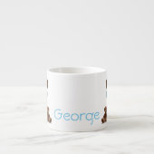 Blue and Chocolate Balloons Teddy Bears Baby Tasse (Vorderseite)