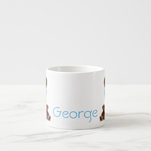 Blue and Chocolate Balloons Teddy Bears Baby Tasse (Vorderseite)