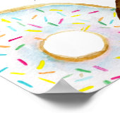 Blue and Chocolate Donuts Baby Brunch Willkommen Poster (Ecke)