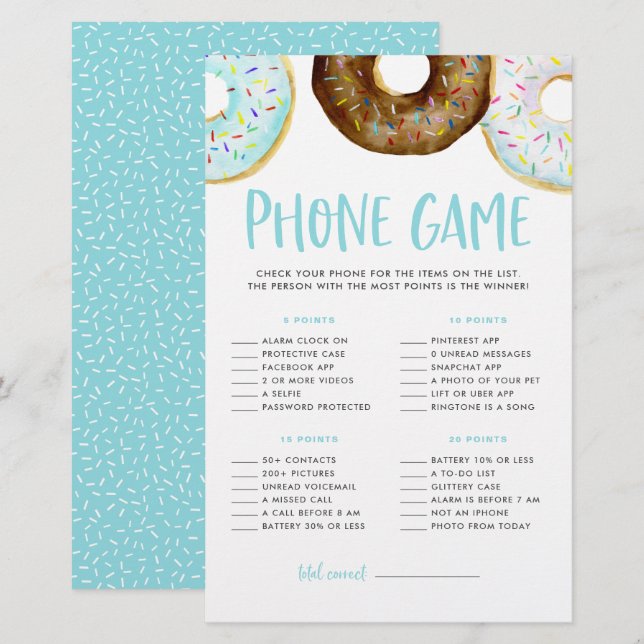 Blue and Chocolate Donuts Baby Duschkabine Phone G (Vorne/Hinten)