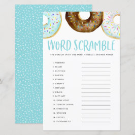 Blue and Chocolate Donuts Baby Word Scramble Game