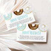 Blue and Chocolate Donuts Book Request Card Visitenkarte
