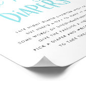 Blue and Chocolate Donuts Spate Spate Night Diaper Poster (Ecke)