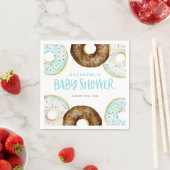 Blue and Chocolate Sprinkle Donuts Babydusche Serviette (Beispiel)