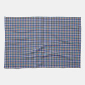 Blue and Coffee Brown Plaid Geschirrtuch (Horizontal)