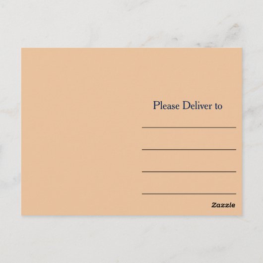 Blue and Copper Marmor Vielen Dank Postkarte (Rückseite)