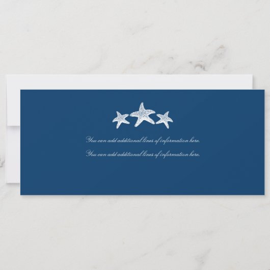 Blue and Coral Cuba Boarding Pass Palm Tree Einladung (Rückseite)