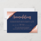 Blue and Coral Glitzer Wedding CCOMMODAD CARD Einladung (Vorderseite)