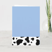 Blue and Cow Print 7th Birthday Card Karte (Rückseite)