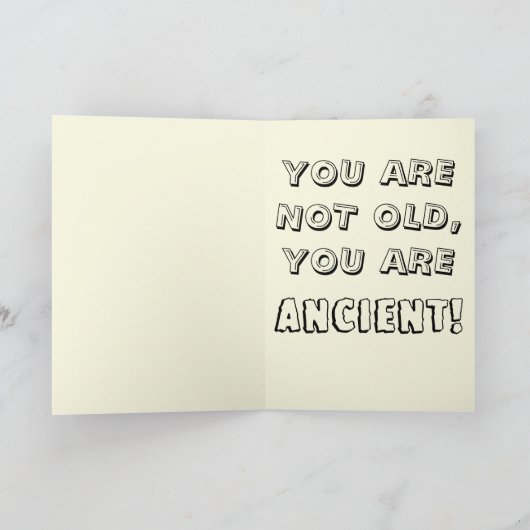 Blue and Cream Funny c14 Verabreden Pun Happy Gebu Karte (Innenseite)