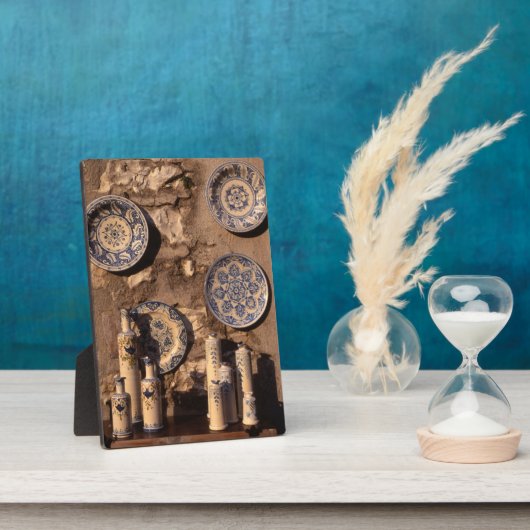 Blue and Cream Pottery Umbria Poster Fotoplatte (Seite)