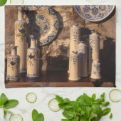 Blue and Cream Pottery Umbria Poster Plaque iPad A Geschirrtuch (Gefaltet)