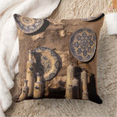 Blue and Cream Pottery Umbria Poster Plaque Kissen (Decke)