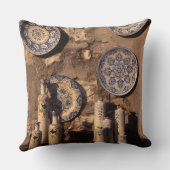 Blue and Cream Pottery Umbria Poster Plaque Kissen (Rückseite)