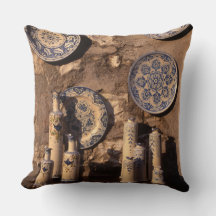 Blue and Cream Pottery Umbria Poster Plaque