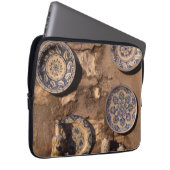 Blue and Cream Pottery Umbria Poster Plaque Laptopschutzhülle (Vorne Rechts)