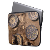 Blue and Cream Pottery Umbria Poster Plaque Laptopschutzhülle (Vorderseite Links)