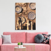 Blue and Cream Pottery Umbria Poster Plaque Leinwanddruck (Insitu (Wohnzimmer))