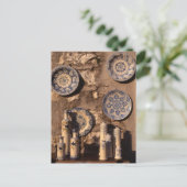 Blue and Cream Pottery Umbria Poster Postkarte (Stehend Vorderseite)