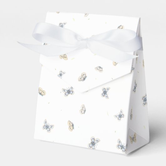 Blue and Crème Butterfets Charming Garden Fauna F Geschenkschachtel (Vorderseite)