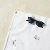 Blue and Crème Butterfets Charming Garden Fauna T Strandtuch (Beispiel)