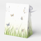 Blue and Crème Butterfets Charming Garden Scene Geschenkschachtel (Rückseite)