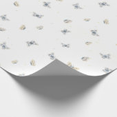 Blue and Crème Butterflies Garden Fauna Geschenkpapier (Ecke)
