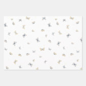 Blue and Crème Butterflies Garden Fauna Wrapping P Geschenkpapier Set (Vorderseite 3)
