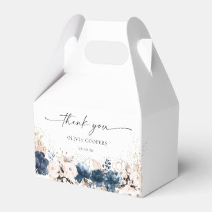 Blue and Dusty Rose Baby Showbox Geschenkschachtel