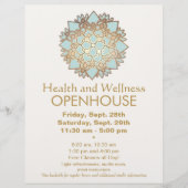 Blue and Falsch Gold Leaf Health and Wellness Flye Flyer (Vorne)