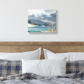 Blue and Glittering Gold Landschaft Leinwanddruck (Insitu (Schlafzimmer))