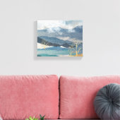 Blue and Glittering Gold Landschaft Leinwanddruck (Insitu (Wohnzimmer))