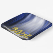 Blue and Gold 2025 Abschluss in Spotlight Pappteller (Gewinkelt)