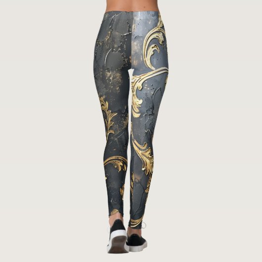 Blue and Gold 3D Leggings (Rückseite)