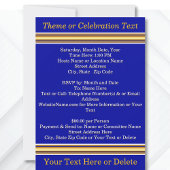 Blue and Gold 50. Class Wiedersehen Einladungen