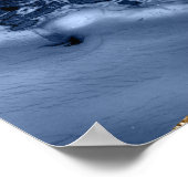 Blue and Gold Agate Border Welcome Poster (Ecke)