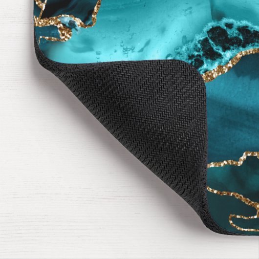 Blue and Gold Agate Mousepad (Ecke)