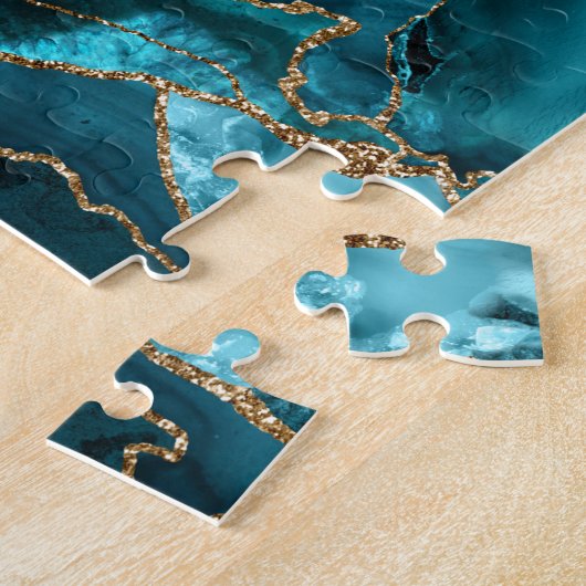 Blue and Gold Agate Puzzle (Seite)