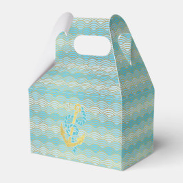 Blue and Gold Anchor Fevor Box Geschenkschachtel