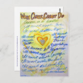 Blue and Gold Angel Herzkrebs Postkarte (Vorne/Hinten)