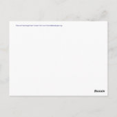 Blue and Gold Angel Herzkrebs Postkarte (Rückseite)