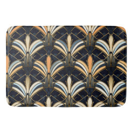 Blue and Gold Art Deco Badematte